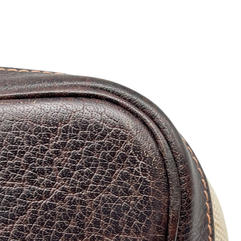 エルメス HERMES ガーデンパーティーPM □I刻 ベージュ×ブラウン シルバー金具 トワル/ブッフル ユニセックス トートバッグ