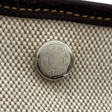 エルメス HERMES ガーデンパーティーPM □I刻 ベージュ×ブラウン シルバー金具 トワル/ブッフル ユニセックス トートバッグ