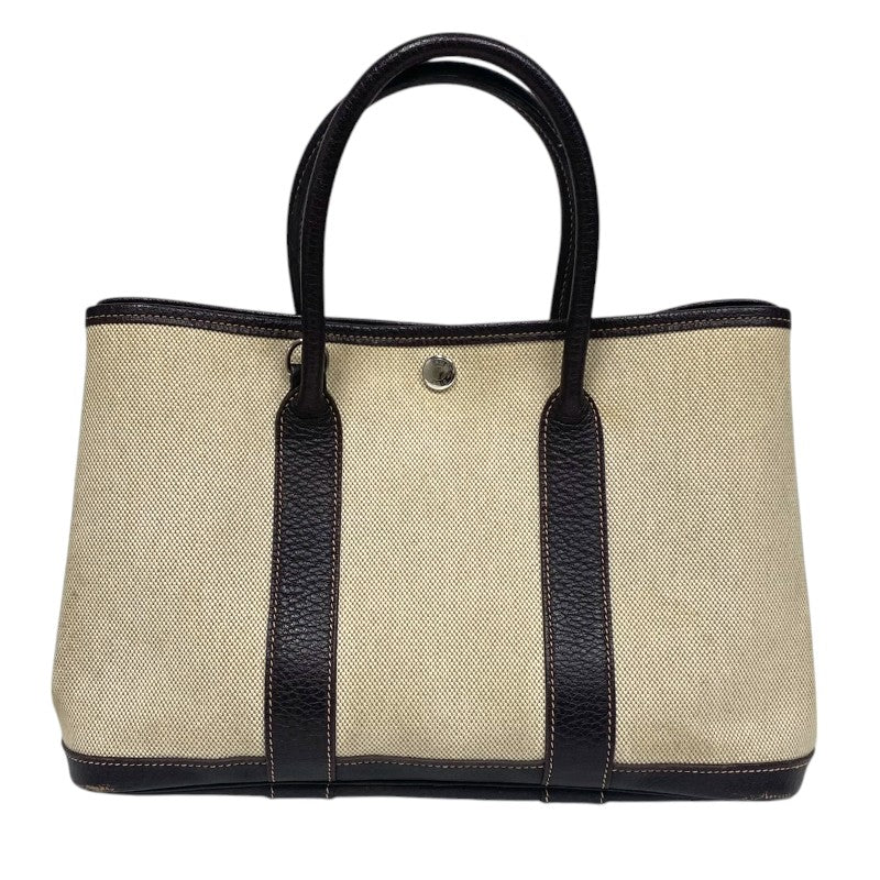 エルメス HERMES ガーデンパーティTPM □I刻印 ベージュ×ブラウン トワルアッシュ/ブッフル レディース トートバッグ