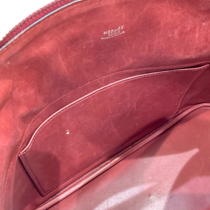 エルメス HERMES ボリード31 □D刻 ルージュアッシュ シルバー金具 ボックスカーフ レディース ハンドバッグ