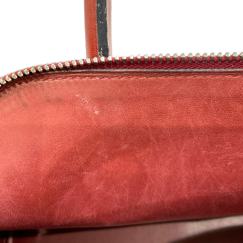 エルメス HERMES ボリード31 □D刻 ルージュアッシュ シルバー金具 ボックスカーフ レディース ハンドバッグ