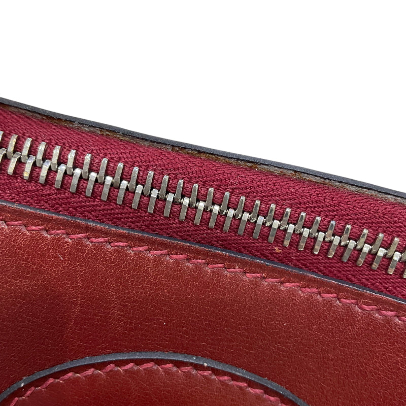 エルメス HERMES ボリード31 □D刻 ルージュアッシュ シルバー金具 ボックスカーフ レディース ハンドバッグ