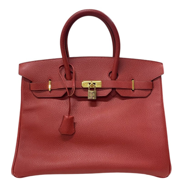 エルメス HERMES バーキン35 〇Z刻 ルージュヴィフ ゴールド金具 アルデンヌ レディース ハンドバッグ