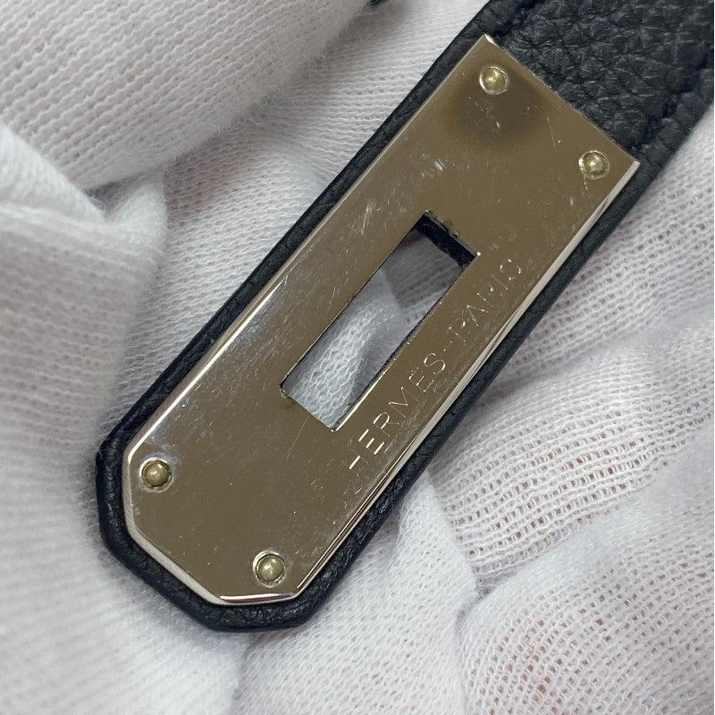 エルメス HERMES バーキン35 □R刻 ブラック シルバー金具 トゴ レディース ハンドバッグ