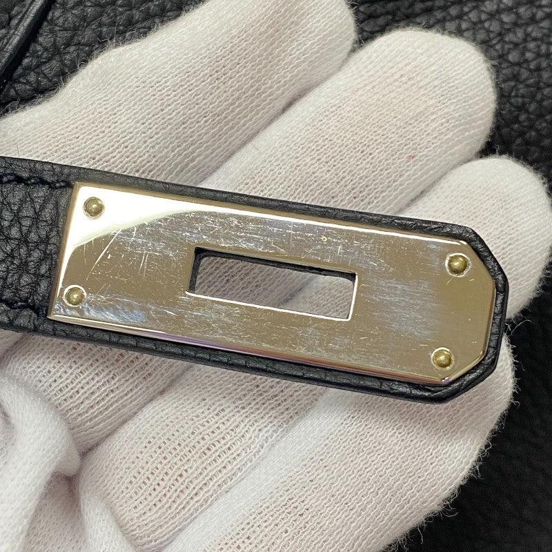 エルメス HERMES バーキン35 □R刻 ブラック シルバー金具 トゴ レディース ハンドバッグ