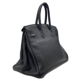 エルメス HERMES バーキン35 □R刻 ブラック シルバー金具 トゴ レディース ハンドバッグ