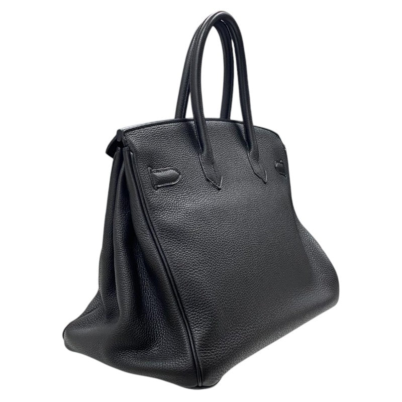 エルメス HERMES バーキン35 □R刻 ブラック シルバー金具 トゴ レディース ハンドバッグ