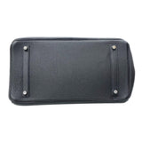 エルメス HERMES バーキン35 □R刻 ブラック シルバー金具 トゴ レディース ハンドバッグ