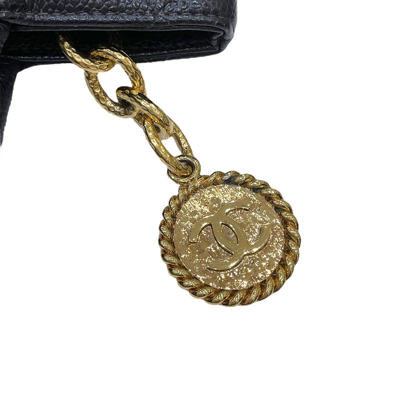 シャネル CHANEL 復刻トート A01804 8番台 ブラック ゴールド金具 キャビアスキン レディース トートバッグ