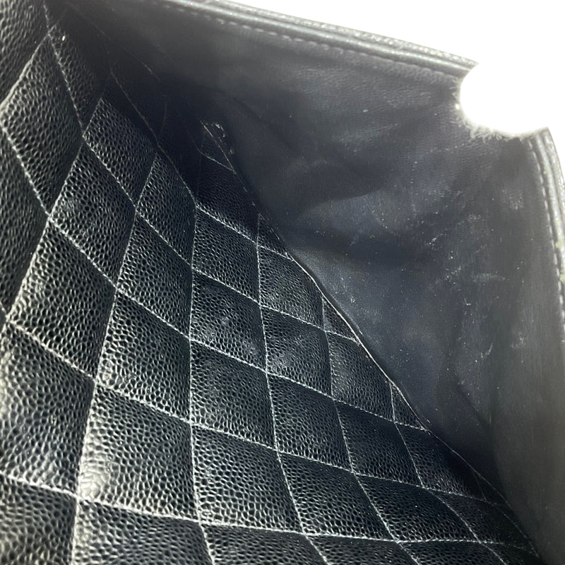 シャネル CHANEL 復刻トート A01804 8番台 ブラック ゴールド金具 キャビアスキン レディース トートバッグ