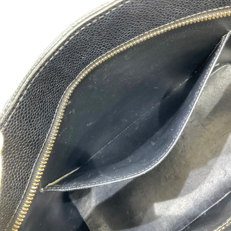 シャネル CHANEL 復刻トート A01804 8番台 ブラック ゴールド金具 キャビアスキン レディース トートバッグ