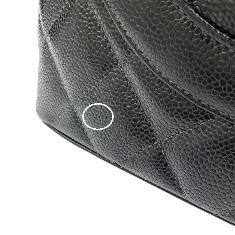 シャネル CHANEL 復刻トート A01804 8番台 ブラック ゴールド金具 キャビアスキン レディース トートバッグ