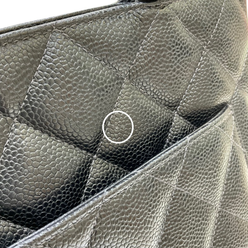 シャネル CHANEL 復刻トート A01804 8番台 ブラック ゴールド金具 キャビアスキン レディース トートバッグ