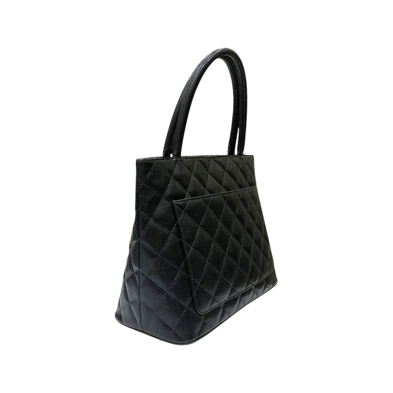シャネル CHANEL 復刻トート A01804 8番台 ブラック ゴールド金具 キャビアスキン レディース トートバッグ
