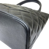 シャネル CHANEL 復刻トート A01804 8番台 ブラック ゴールド金具 キャビアスキン レディース トートバッグ