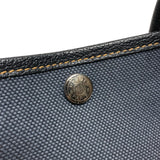 エルメス HERMES ガーデンパーティTPM □P刻 ネイビー×ブラック シルバー金具 トワル/ブッフル レディース トートバッグ