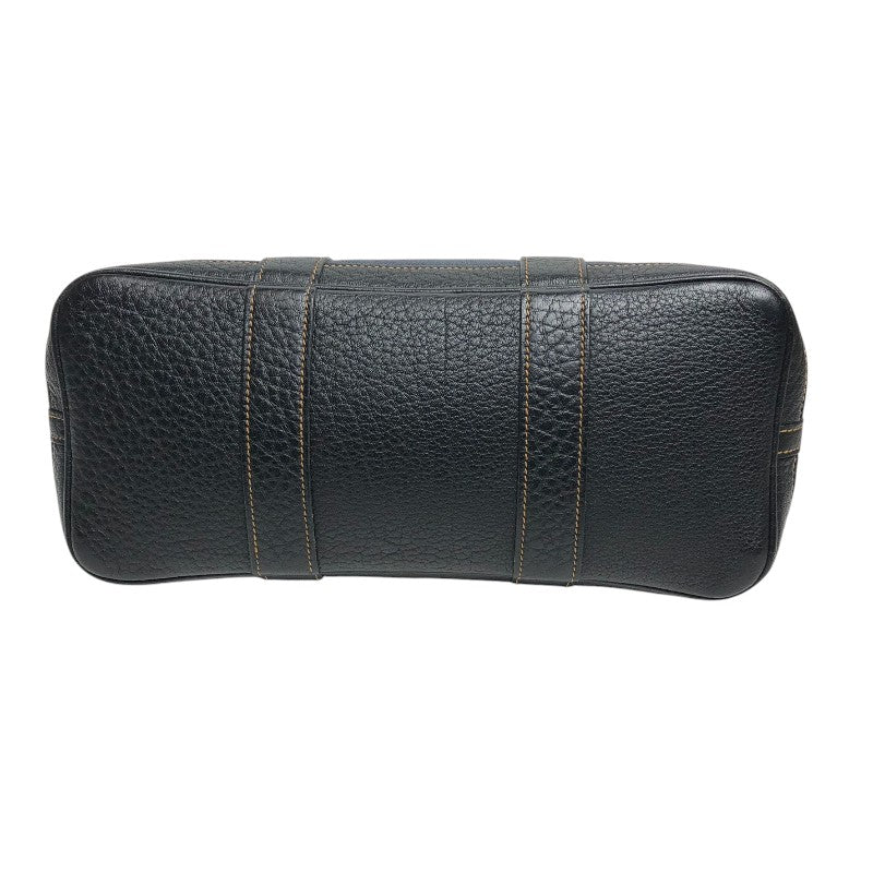 エルメス HERMES ガーデンパーティTPM □P刻 ネイビー×ブラック シルバー金具 トワル/ブッフル レディース トートバッグ