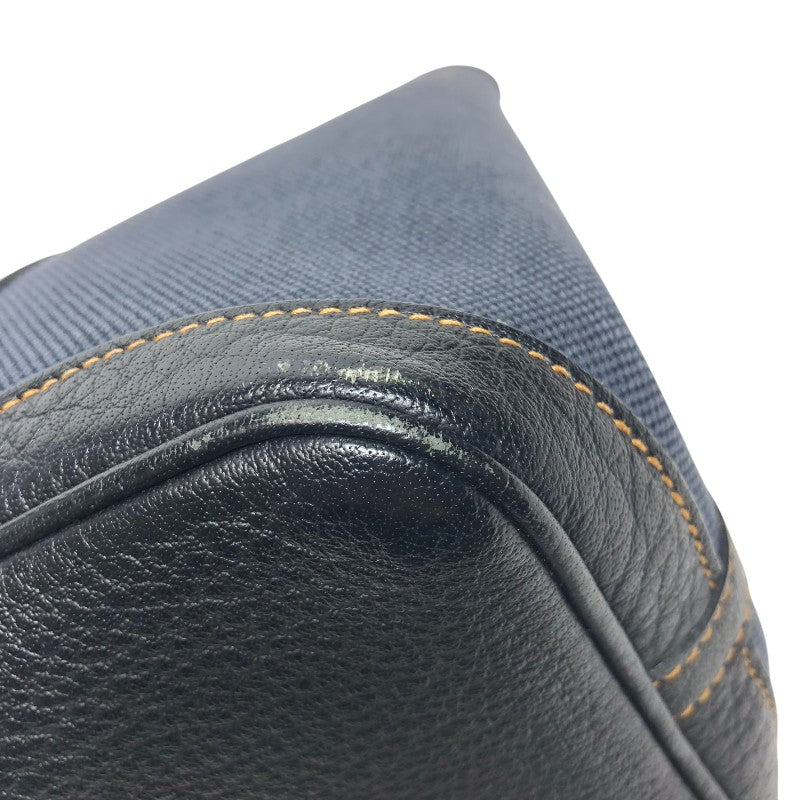 エルメス HERMES ガーデンパーティTPM □P刻 ネイビー×ブラック シルバー金具 トワル/ブッフル レディース トートバッグ