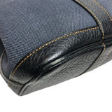 エルメス HERMES ガーデンパーティTPM □P刻 ネイビー×ブラック シルバー金具 トワル/ブッフル レディース トートバッグ