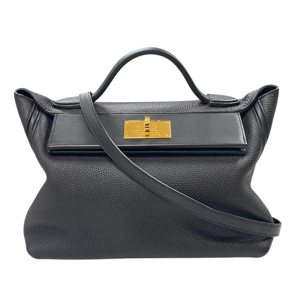 エルメス HERMES ヴァンキャトル29 Y刻 ブラック ゴールド金具 トリヨン ユニセックス ハンドバッグ