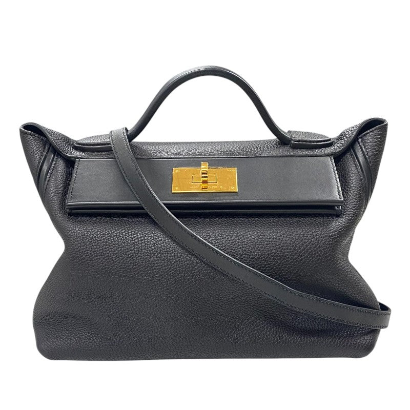 エルメス HERMES ヴァンキャトル29 Y刻 ブラック ゴールド金具 トリヨン ユニセックス ハンドバッグ