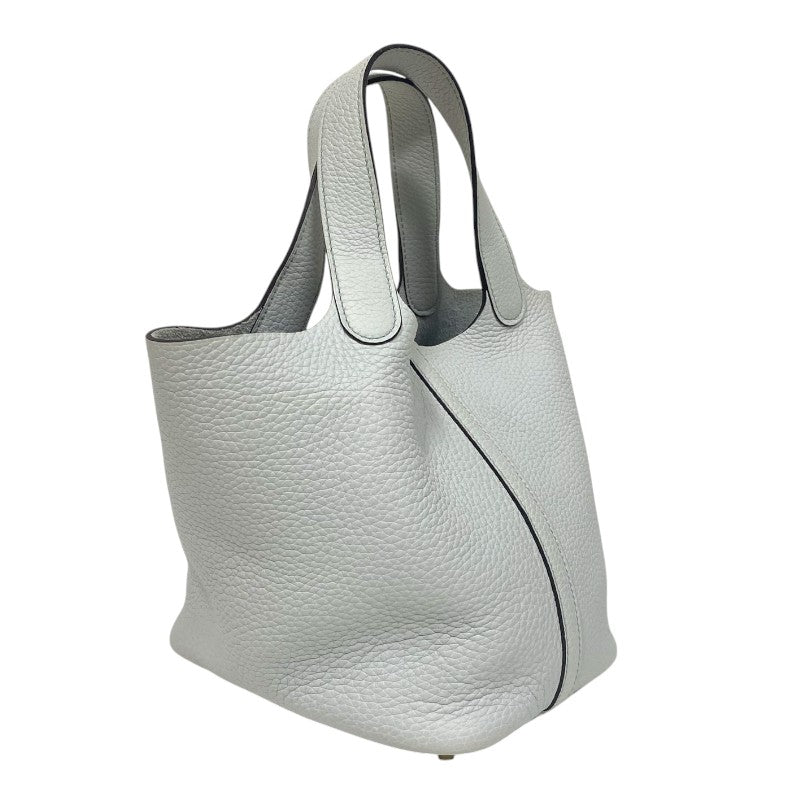 エルメス HERMES ピコタンロックPM Z刻 ブルーペール ゴールド金具 トリヨンクレマンス レディース ハンドバッグ
