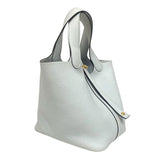 エルメス HERMES ピコタンロックPM Z刻 ブルーペール ゴールド金具 トリヨンクレマンス レディース ハンドバッグ