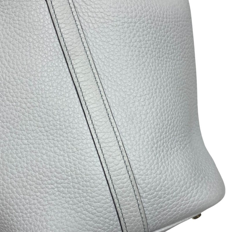 エルメス HERMES ピコタンロックPM Z刻 ブルーペール ゴールド金具 トリヨンクレマンス レディース ハンドバッグ