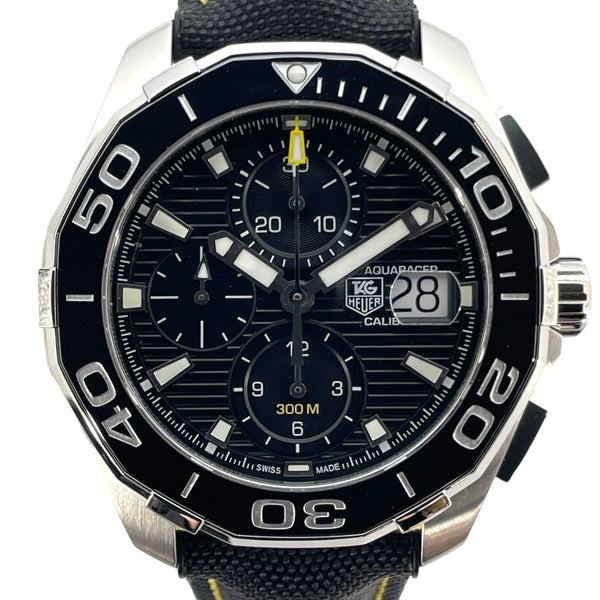 タグ・ホイヤー TAG HEUER アクアレーサー キャリバー16 クロノグラフ CAY211A ブラック SS 自動巻き メンズ 腕時計