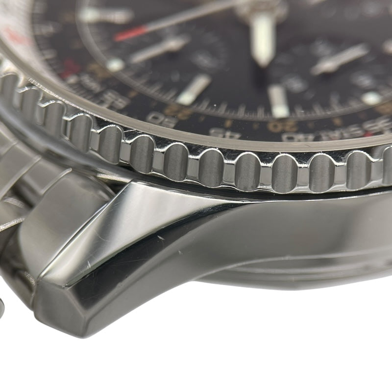ブライトリング BREITLING ナビタイマー ワールド A24322 シルバー×ブラック SS メンズ 腕時計