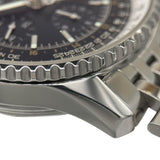 ブライトリング BREITLING ナビタイマー ワールド A24322 シルバー×ブラック SS メンズ 腕時計