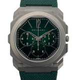 ブルガリ BVLGARI オクト フィニッシモ クロノグラフ GMT 103890 グリーン チタン メンズ 腕時計