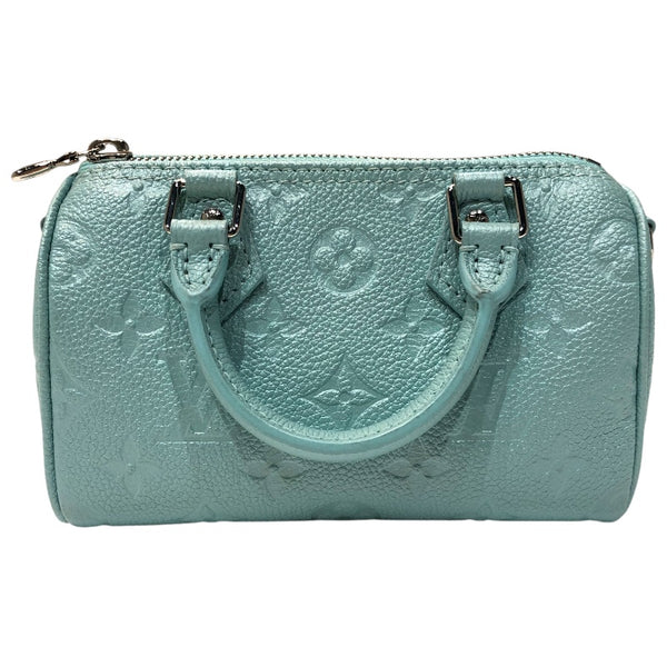 ルイ・ヴィトン LOUIS VUITTON ナノ・スピーディー M82342 ミントグリーン モノグラム・アンプラント レディース ショルダーバッグ