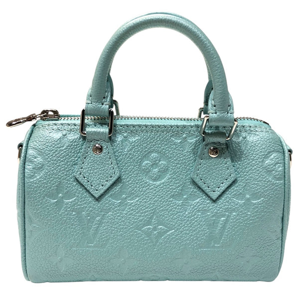 ルイ・ヴィトン LOUIS VUITTON ナノ・スピーディー M82342 ミントグリーン モノグラム・アンプラント レディース ショルダーバッグ