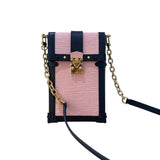 ルイ・ヴィトン LOUIS VUITTON ポシェットトランクヴェルティカル M67872 ピンク/ブラック/GD金具 PVC レディース ショルダーバッグ