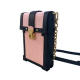 ルイ・ヴィトン LOUIS VUITTON ポシェットトランクヴェルティカル M67872 ピンク/ブラック/GD金具 PVC レディース ショルダーバッグ