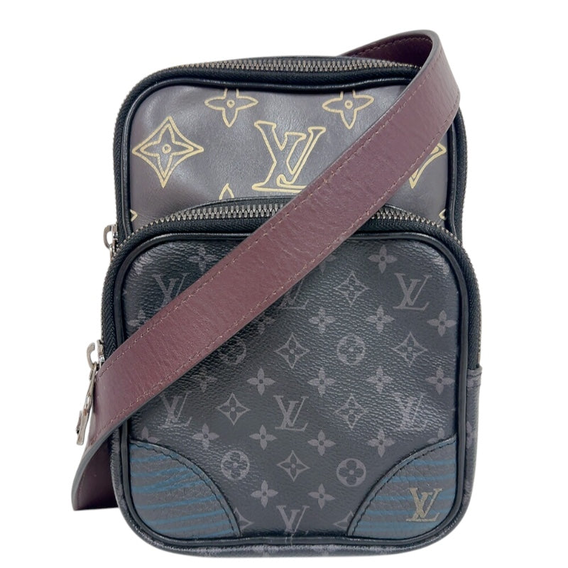 ルイ・ヴィトン LOUIS VUITTON LVパッチワーク アマゾン スリリングバッグ M45439 ブラック×グレー モノグラム ユニセックス ボディバッグ
