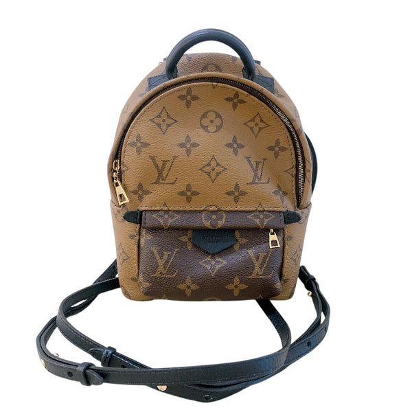 【良品】ルイ・ヴィトン（モノグラム）パームスプリングスMINI（ミニ）茶色 ルイ・ヴィトン LOUIS VUITTON パームスプリングス バックパック