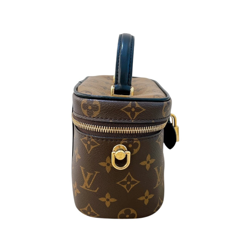 ルイ・ヴィトン LOUIS VUITTON ヴァニティNV PM M45165 ブラウン　ゴールド金具 モノグラム リバース レディース ハンドバッグ