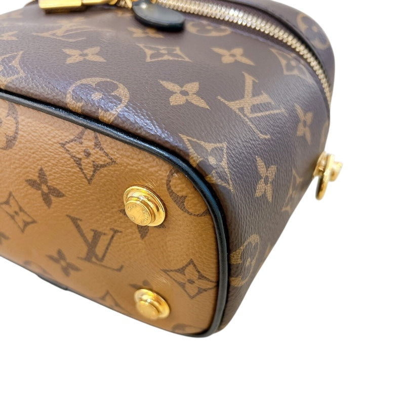 ルイ・ヴィトン LOUIS VUITTON ヴァニティNV PM M45165 ブラウン　ゴールド金具 モノグラム リバース レディース ハンドバッグ