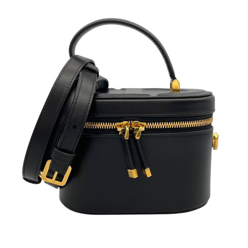 クリスチャン・ディオール Christian Dior ヴァニティスモール ブラック カーフ レディース ショルダーバッグ