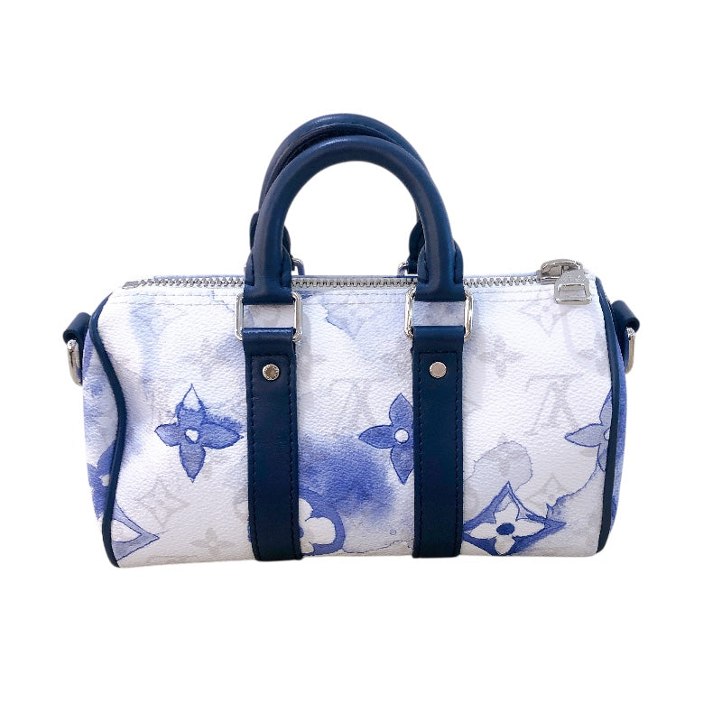 ルイ・ヴィトン LOUIS VUITTON キーポルXS M45761 ウォーターカラー　シルバー金具 モノグラム メンズ ショルダーバッグ