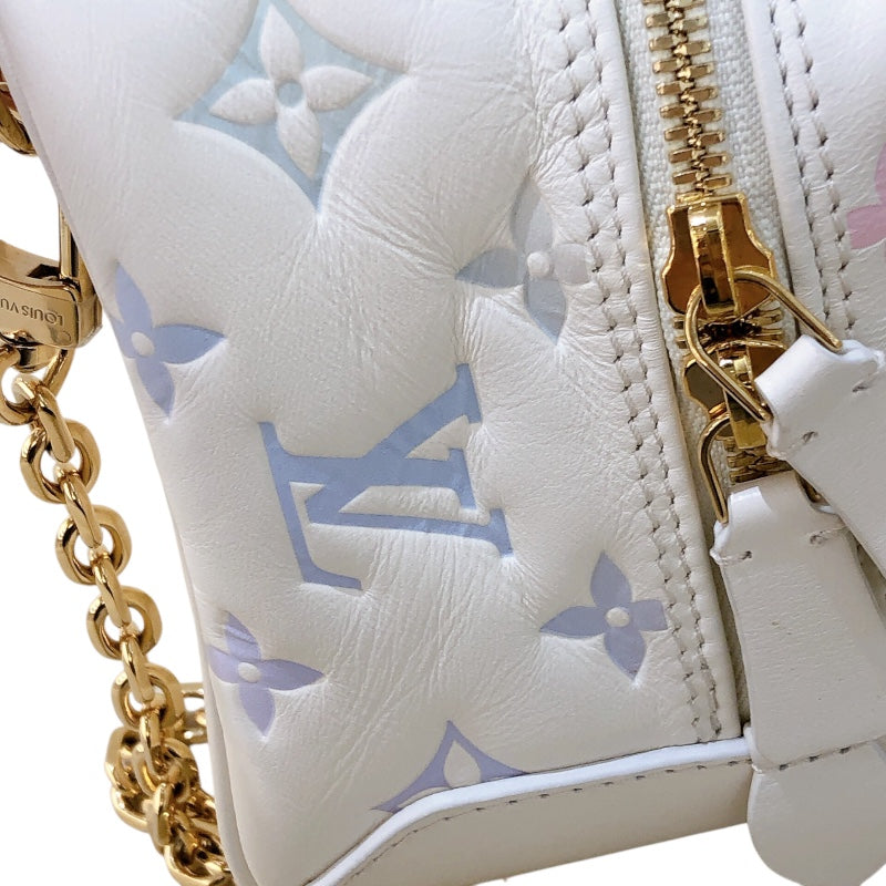 LOUIS VUITTON レザーモノグラムエンボスバッグ ルイヴィトンエンボス ポシェットクッサン 14145 ブラック
