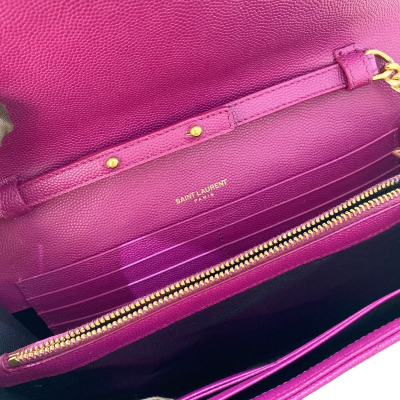 YSL イヴ・サンローラン　長財布　レザー　ピンク　ヴィンテージ YSL(イヴ・サンローラン)長財布(ピンク)