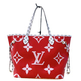 ルイ・ヴィトン LOUIS VUITTON ネヴァーフルMM M44567 レッド モノグラム・ジャイアント レディース トートバッグ