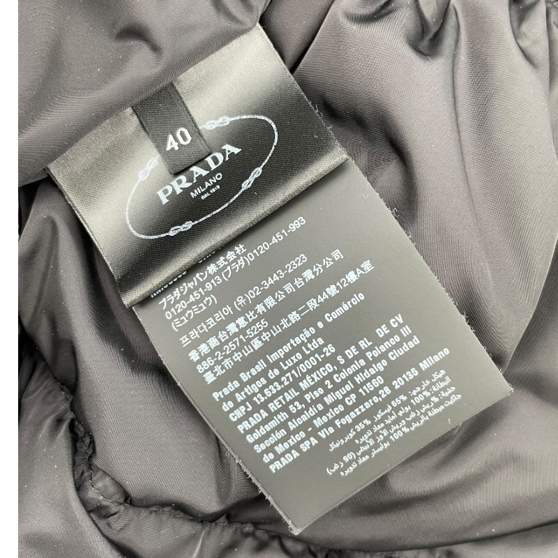 プラダ PRADA トライアングルロゴダウンジャケット 292214 ブラック ダウン レディース ダウンジャケット