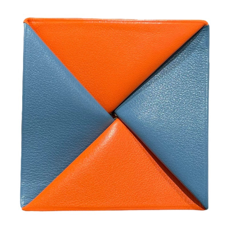 エルメス HERMES ズールー □C刻 オレンジ　ブルージーン ガリバー レディース コインケース