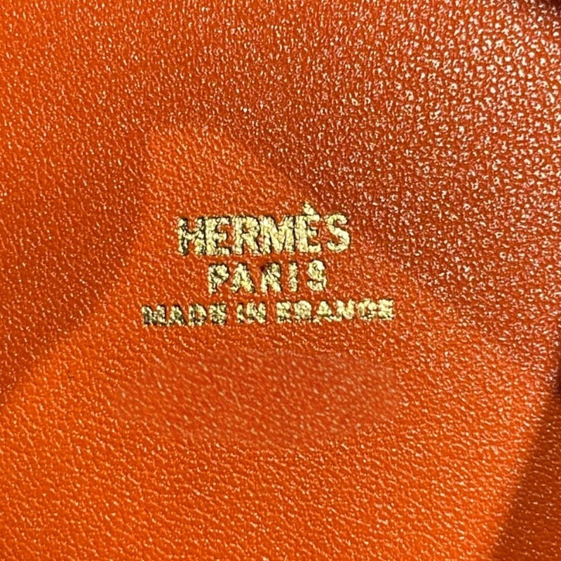 エルメス HERMES ズールー □C刻 オレンジ　ブルージーン ガリバー レディース コインケース