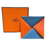 エルメス HERMES ズールー □C刻 オレンジ　ブルージーン ガリバー レディース コインケース