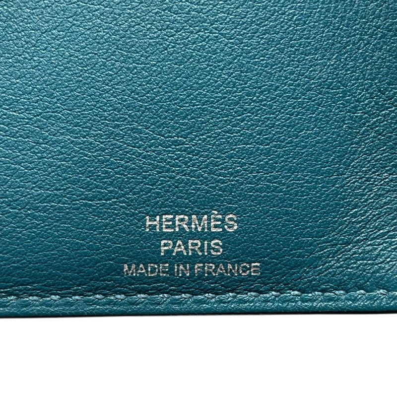 エルメス HERMES 手帳カバー D刻 マラカイト シルバー金具 スイフト ユニセックス 手帳カバー